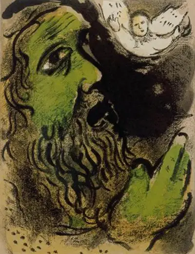 Job Praying Marc Chagall